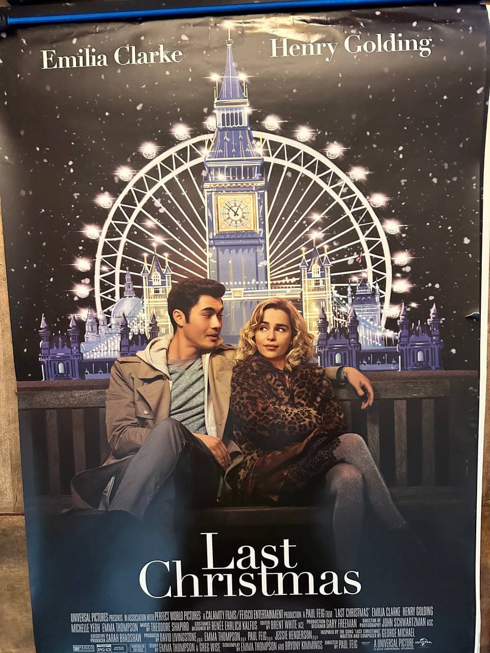 Last Christmas (2019) — original rolled US one-sheet movie poster
