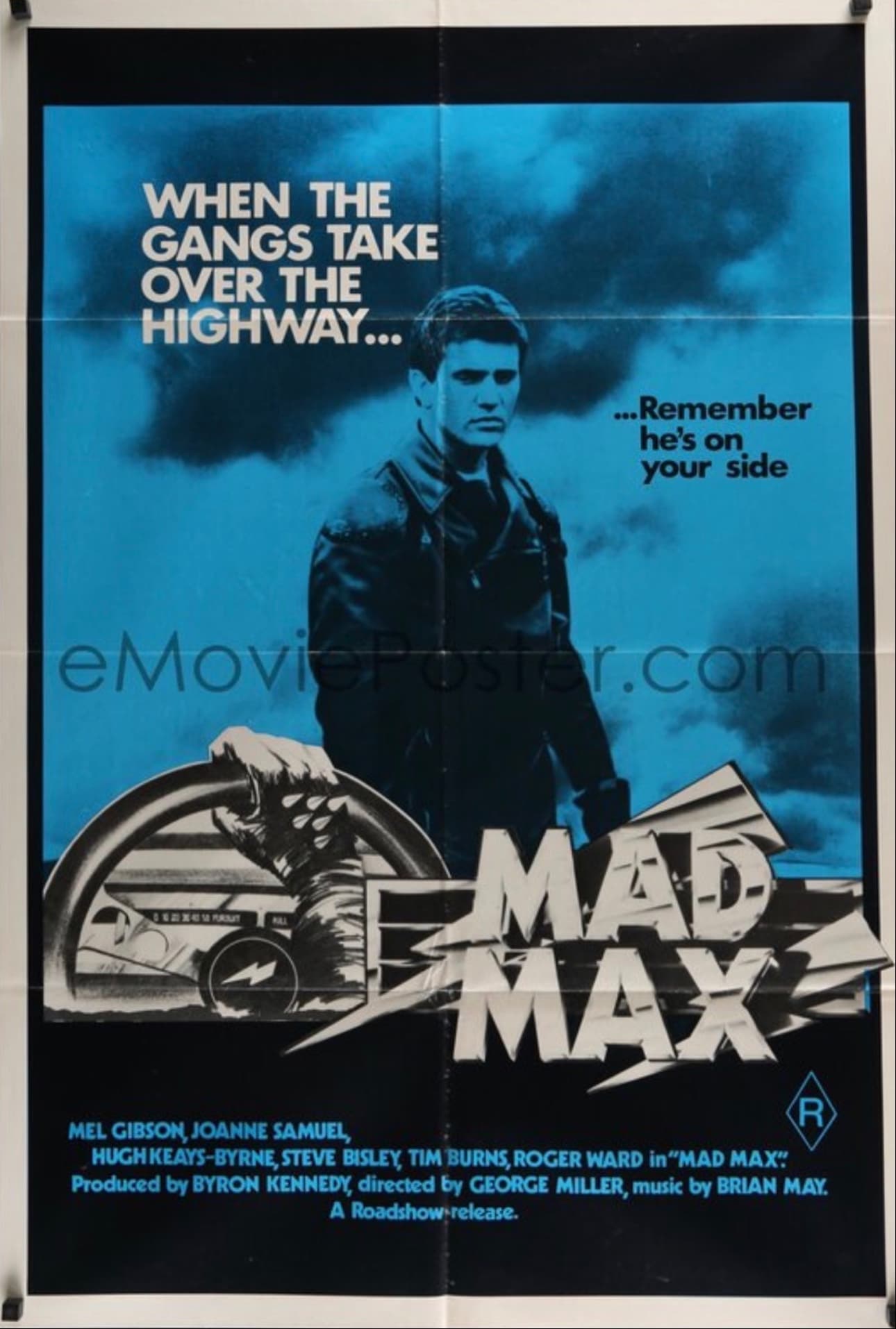 Mad Max (1979) — original rolled US one-sheet movie poster