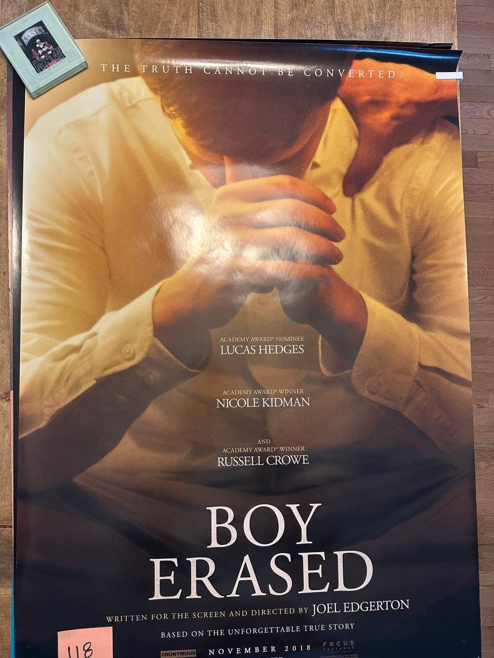 Boy Erased (2018) — original rolled US one-sheet movie poster