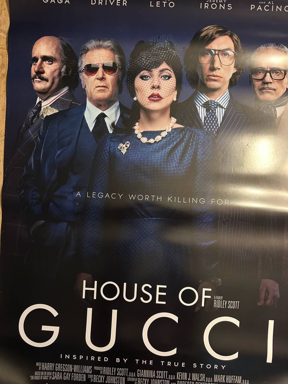 House of Gucci (2021) — original rolled US one-sheet movie poster