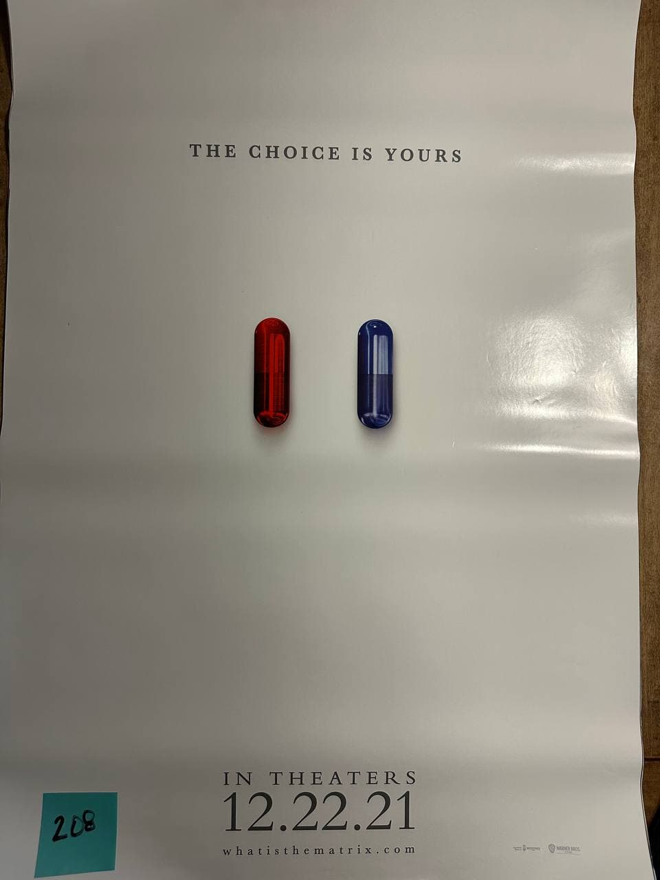 The Matrix (2021) — original rolled US one-sheet movie poster