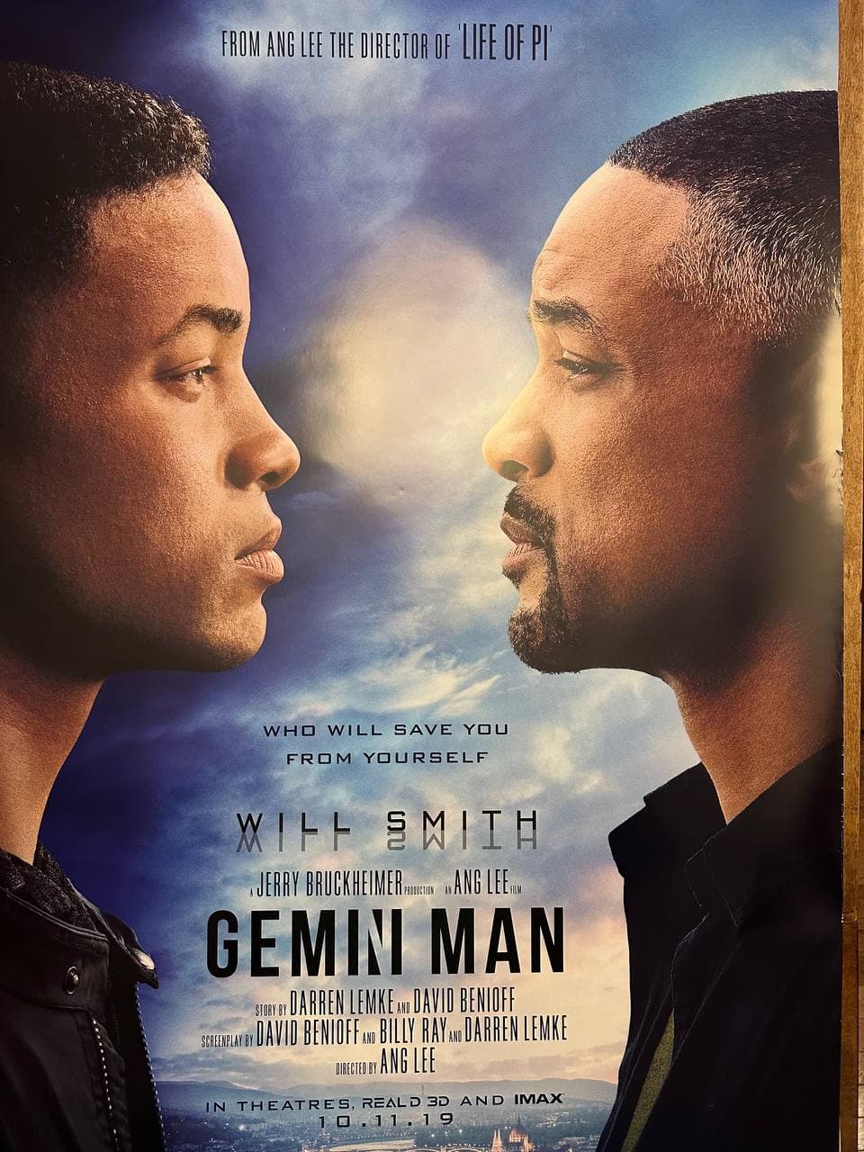 Gemini Man (2019) — original rolled US one-sheet movie poster