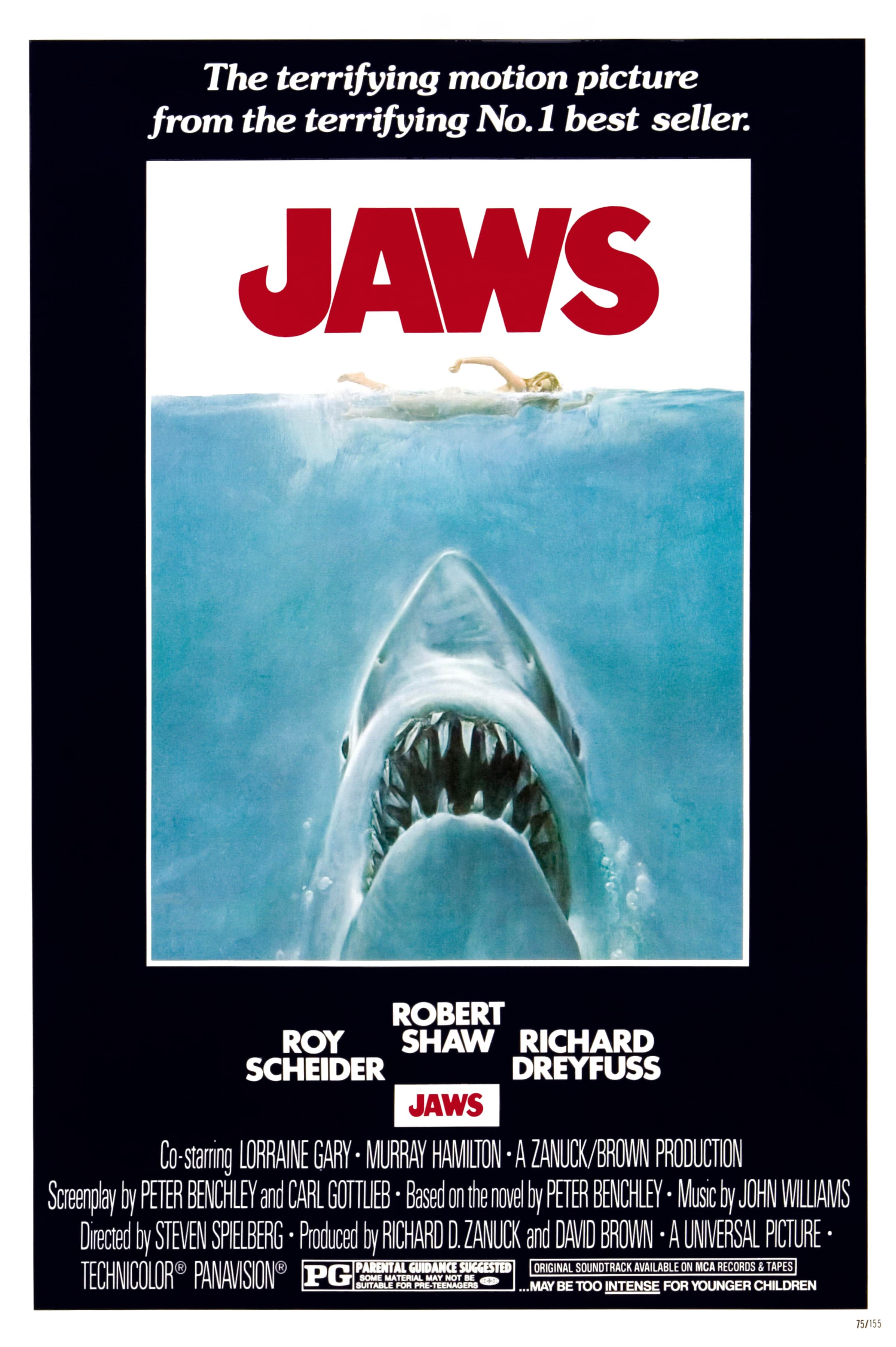 Jaws (1975) — original rolled US one-sheet movie poster
