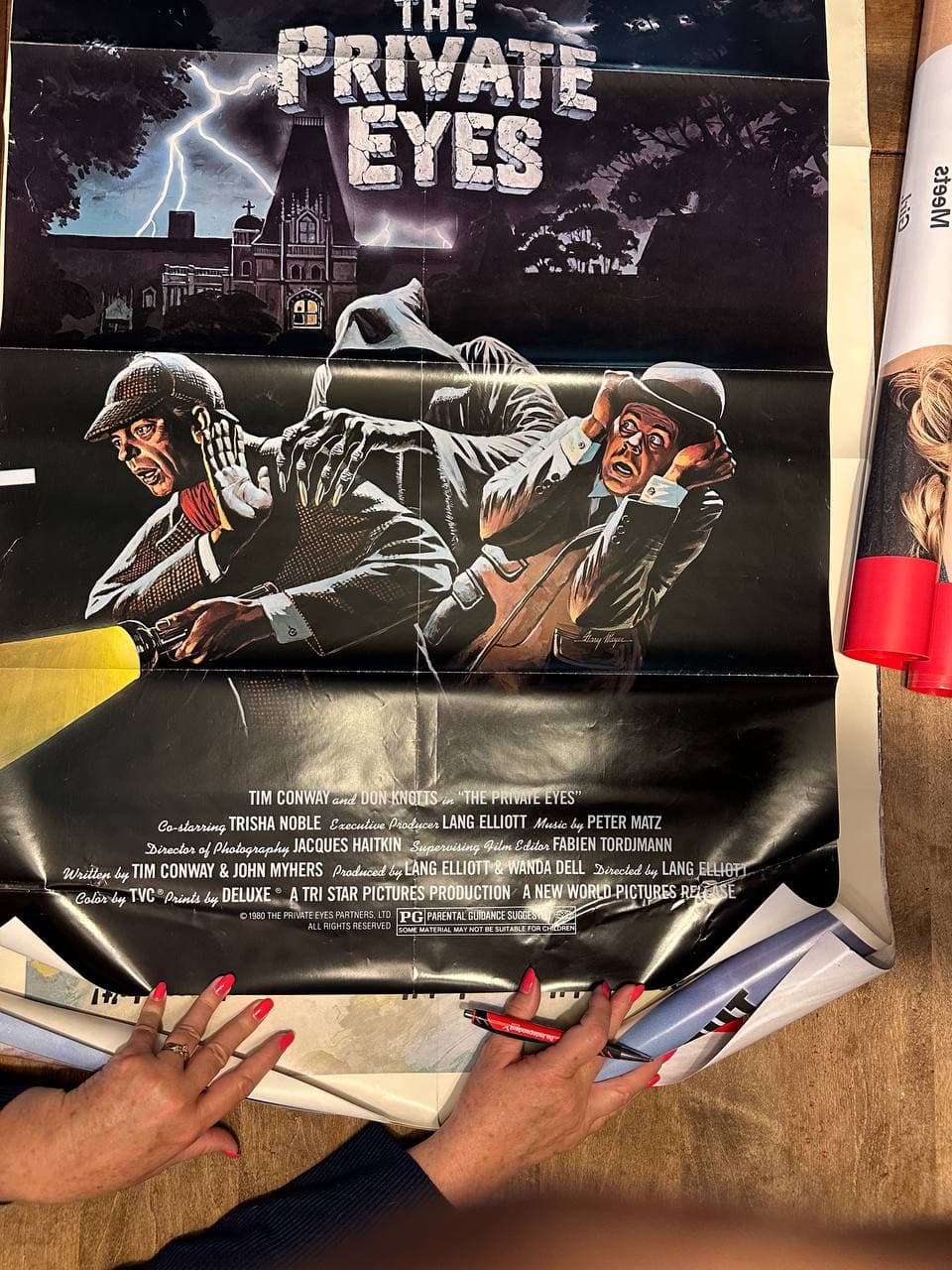 The Private Eyes (1980) — original rolled US one-sheet movie poster
