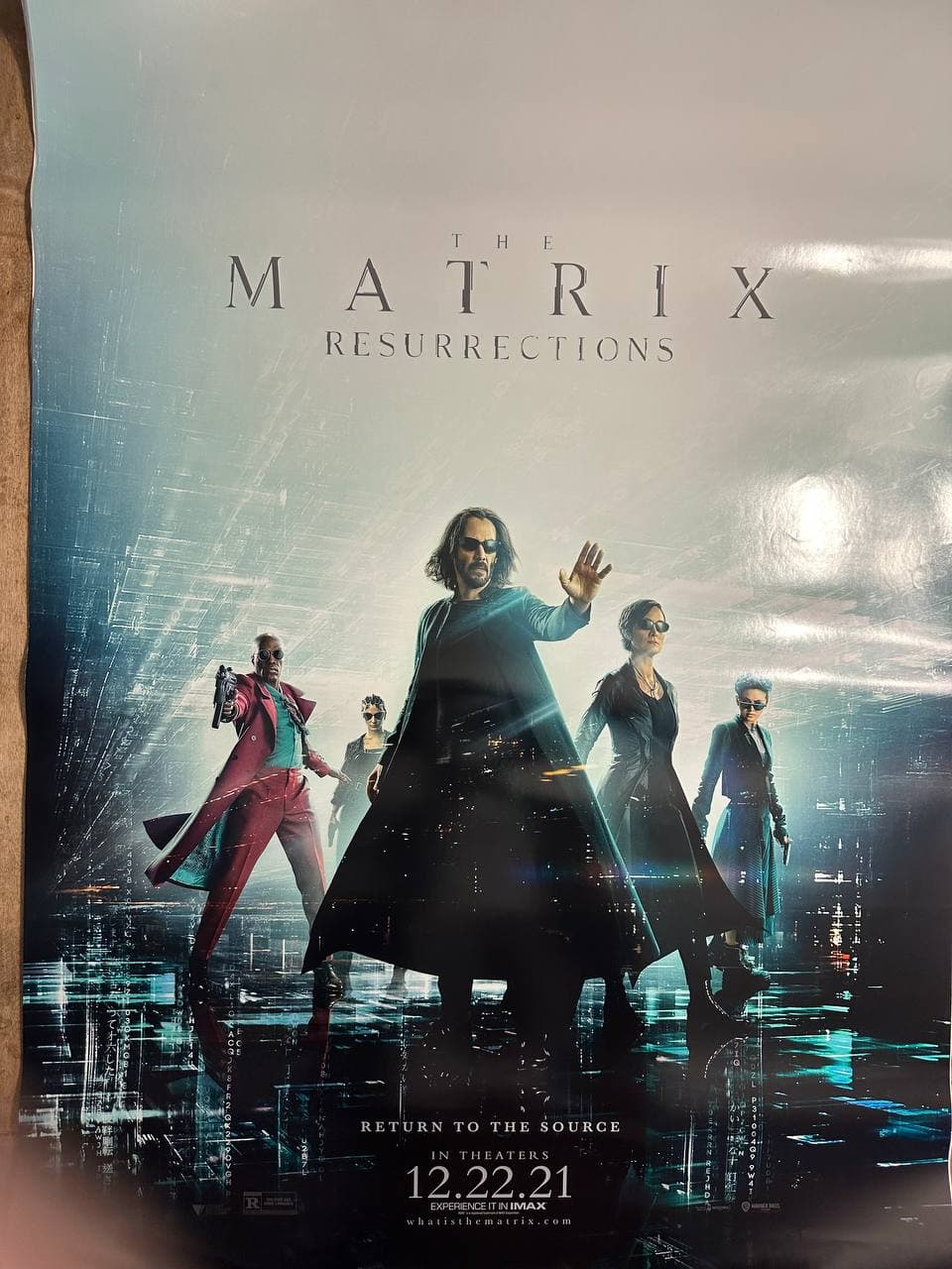 The Matrix Resurrections (2021) — original rolled US one-sheet movie poster