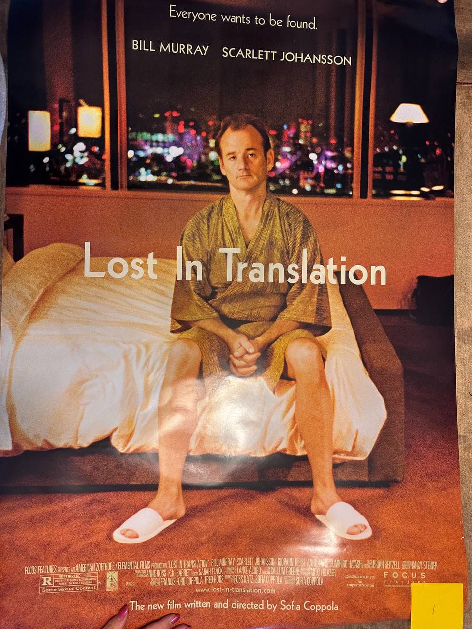 Lost in Translation (2003) — original rolled US one-sheet movie poster